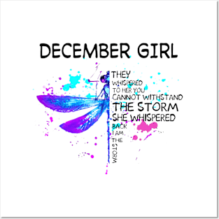 Dragonfly December Girl She Whispered Back I Am The Storm Posters and Art